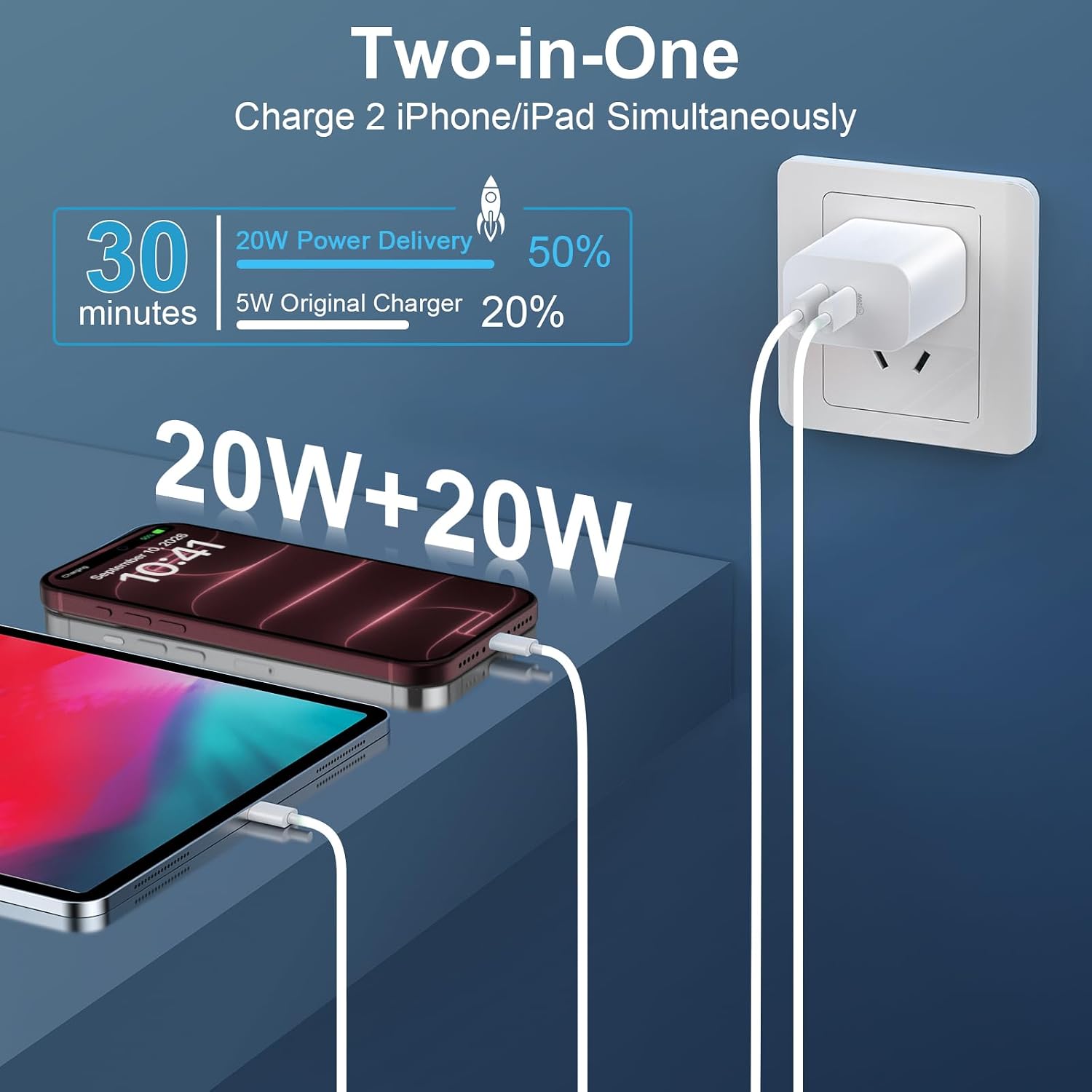 Detalle 1 de Fast Charging Cord 10FT for iPhone
