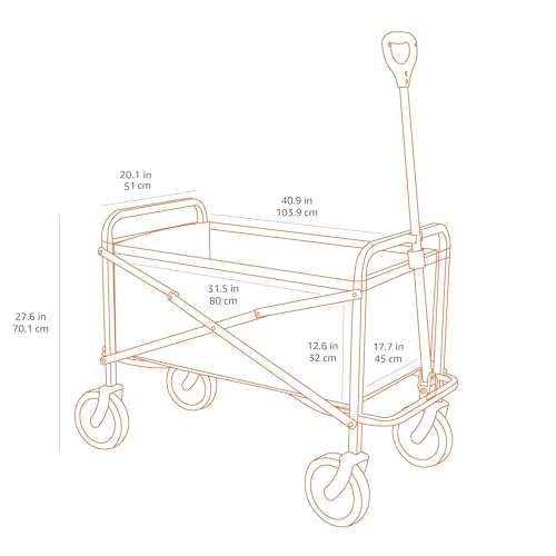 Thumbnail 4 de Amazon Basics Chariot d’extérieur pliable pour jardinage avec housse – Noir