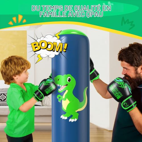 Detalle 1 de QPAU sac de boxe gonflable sur pied pour enfants, PVC 0,5 mm, 120 cm