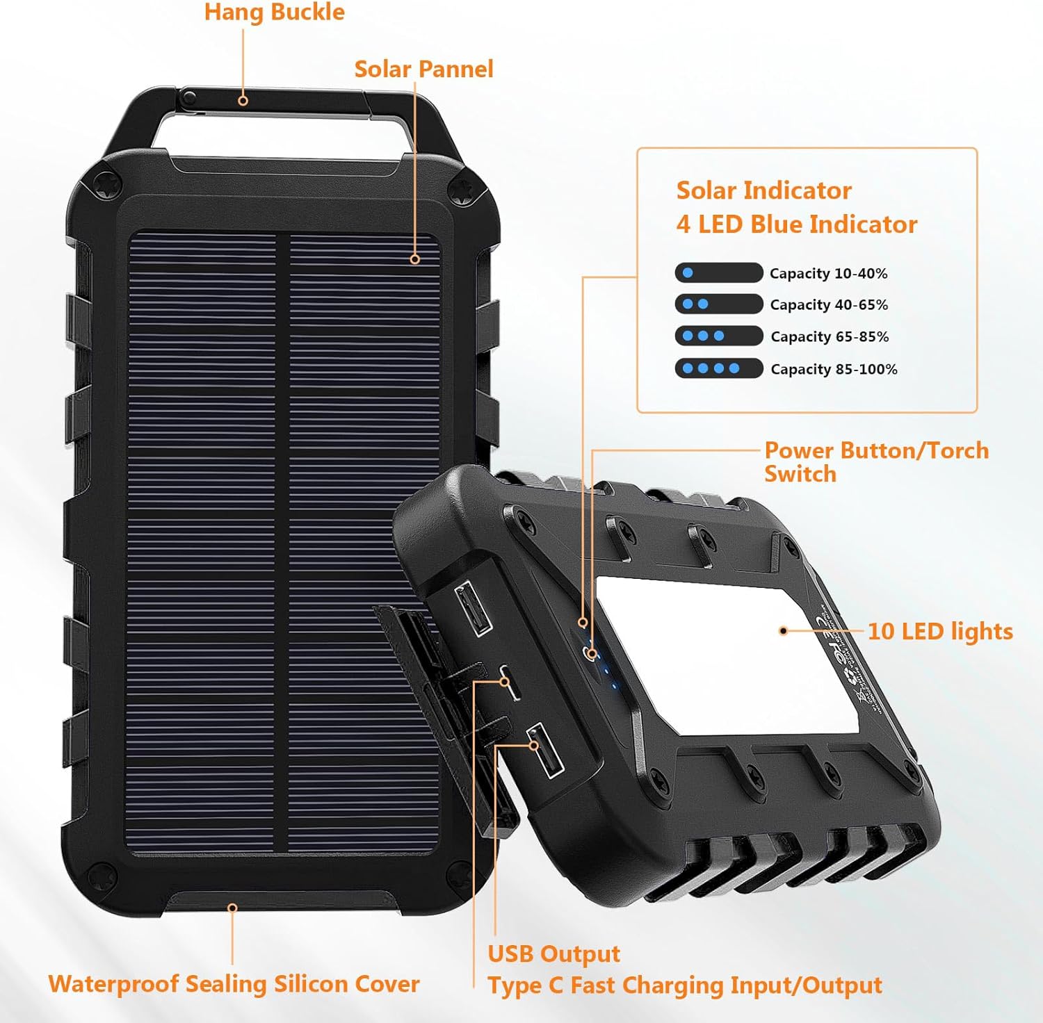 Thumbnail 6 de WOWMVP Cargador Solar 26800mAh PD15W