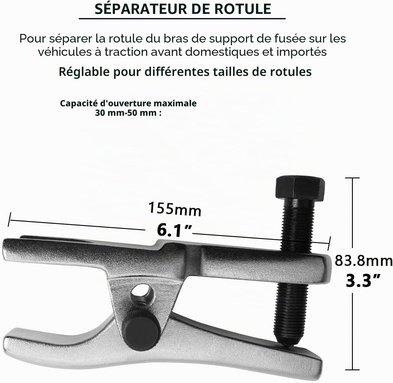 Thumbnail 2 de Kit Extracteur Universel CCLIFE 3 Pièces – Extraction de rotules et joints de triangle