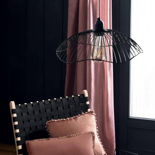 Detalle de Atmosphera Suspension Galt Métal Noir – Ø34 cm, câble réglable 80 cm, E27 40W (ampoule non incluse)