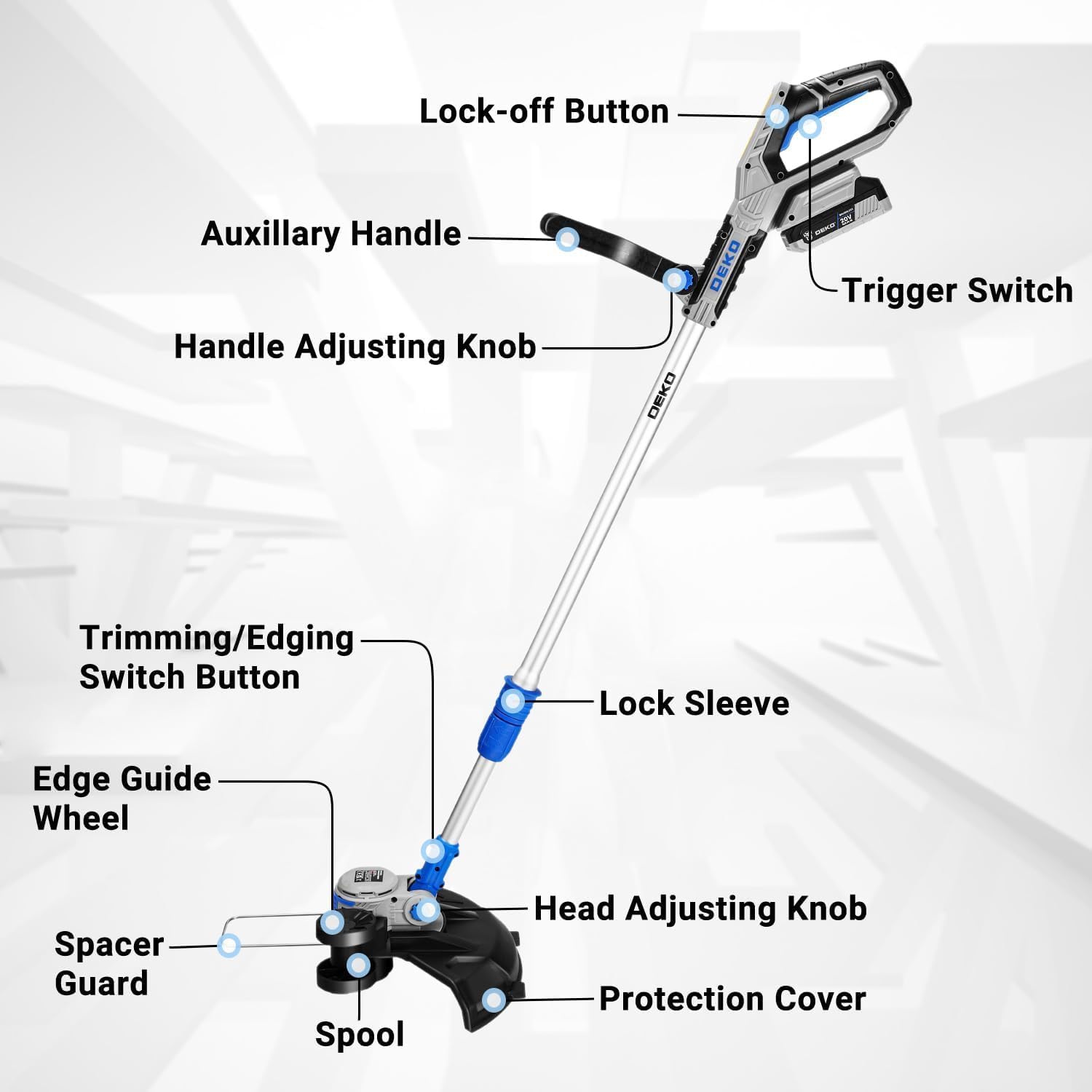 Thumbnail 1 de DEKOPRO 20V Cordless String Trimmer
