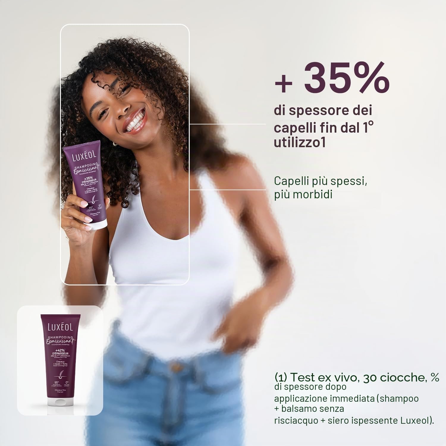 Thumbnail 1 de LUXÉOL Shampoo Addensante +35% per Capelli Fini, senza siliconi, 200 ml