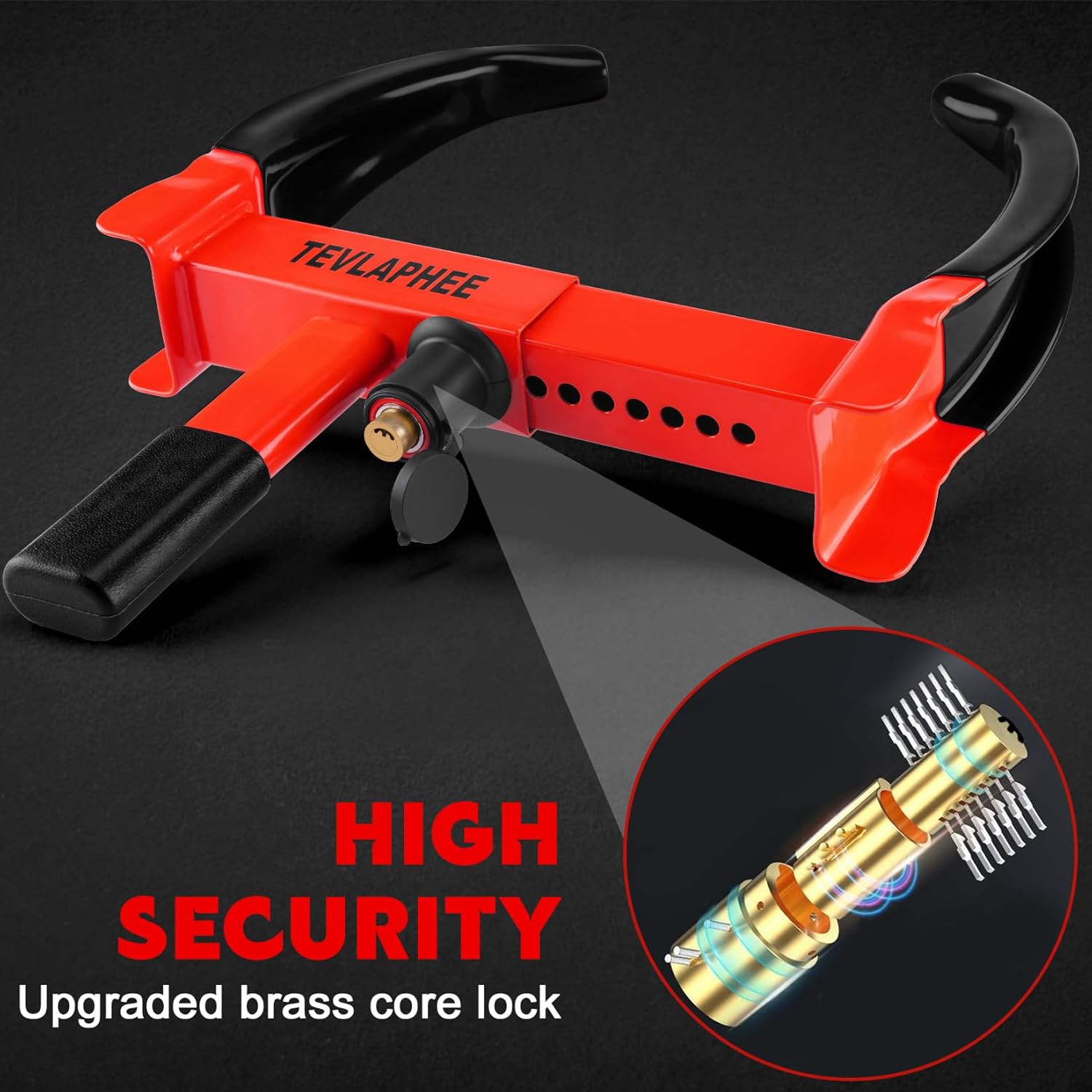 Detalle 2 de Tevlaphee Wheel Clamp Lock 7–11" for Cars