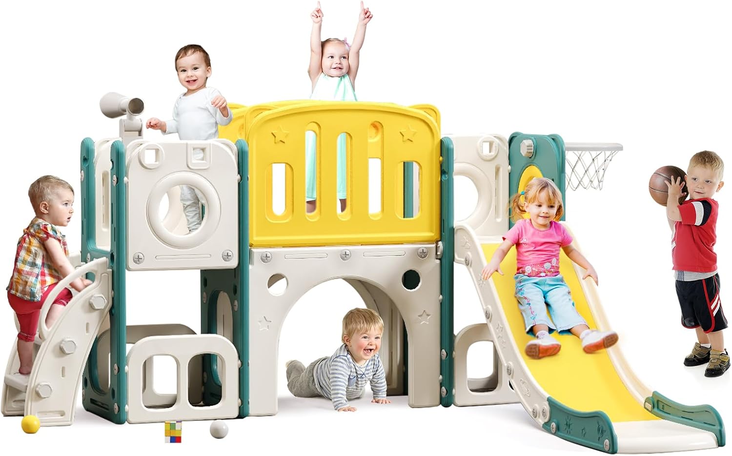 Detalle de 8 in 1 Toddler Slide Set 61x87x41.7" 🛝