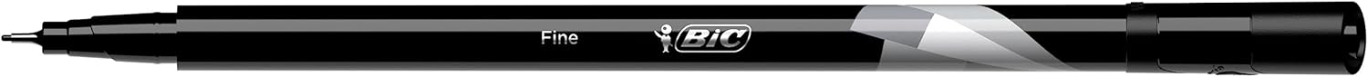 Thumbnail 1 de BIC Intensity Feutres d'écriture, Pointe Fine 0,4 mm – Noir, Boîte de 12