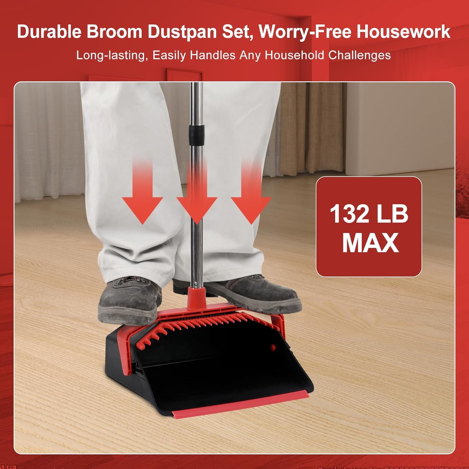 Thumbnail 2 de Tiumso Upgrade Broom with Dustpan 51