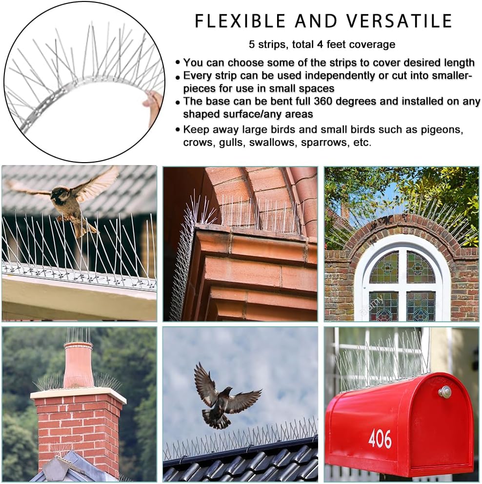 Thumbnail 6 de Bird Spikes for Pigeons Small Birds 1.2m Coverage