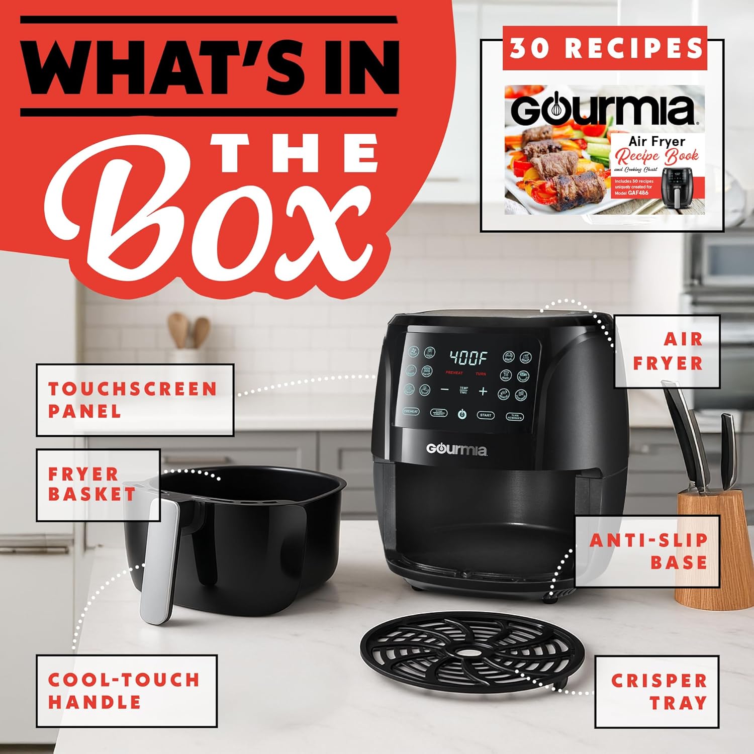 Thumbnail 5 de Gourmia Air Fryer 6 Qt