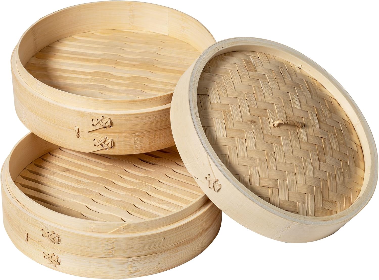 Thumbnail 2 de Joyce Chen 2-Tier Bamboo Steamer 10-Inch