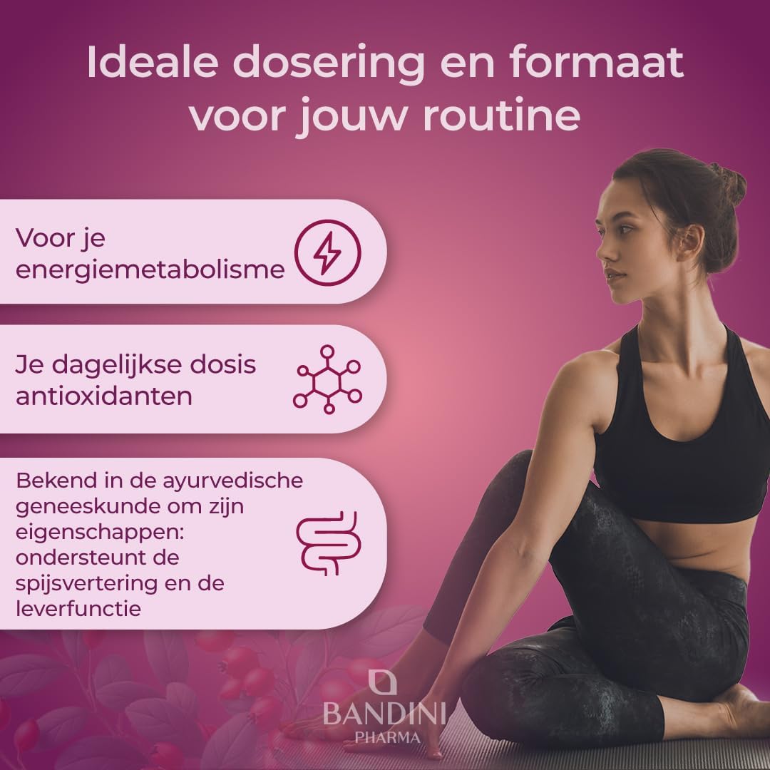 Detalle 2 de Bandini Berberine 1000 mg, 120 veganistische capsules met chroom en zwarte peper