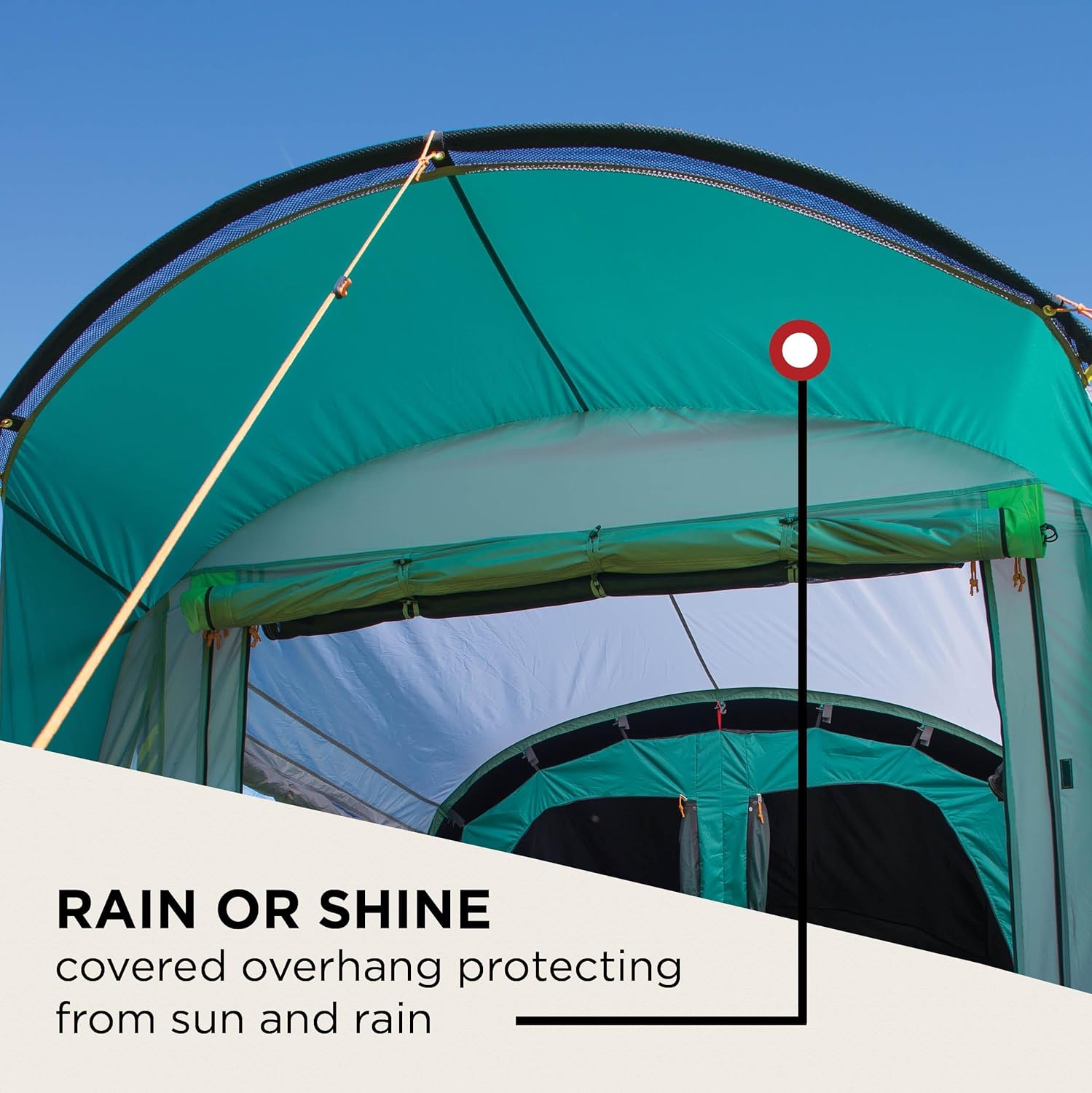 Thumbnail 2 de Coleman Oak Canyon 4 BlackOut Tent: 4-Person Family Tunnel with Darkened Bedrooms