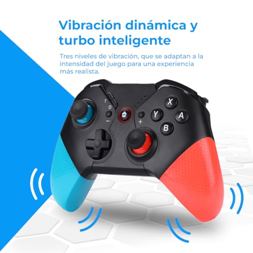 Detalle de NK Mando PRO Switch Inalámbrico: mando profesional con macros, gyro de 6 ejes y iluminación RGB para Switch, PC y móvil