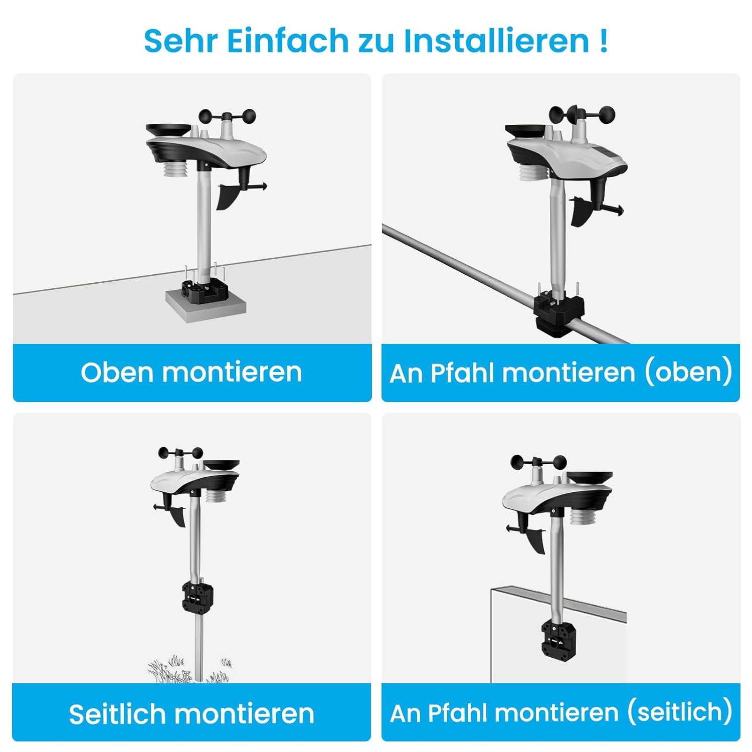 Thumbnail 6 de Sainlogic Smart Wetterstation mit WLAN – 12-in-1, Weatherseed KI, 2 Jahre Datenspeicherung
