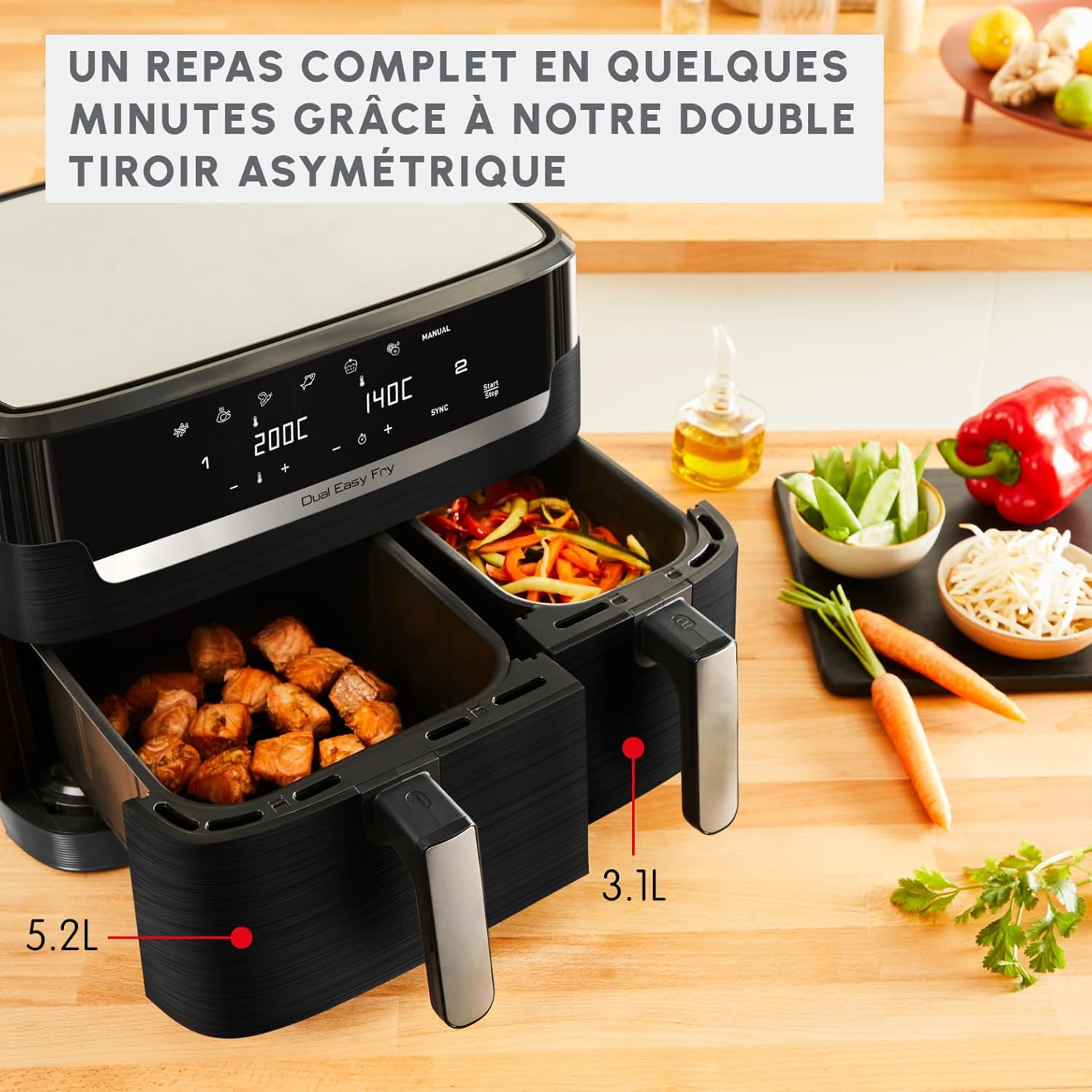 Thumbnail 2 de Moulinex air fryer deux compartiments YY5545FB