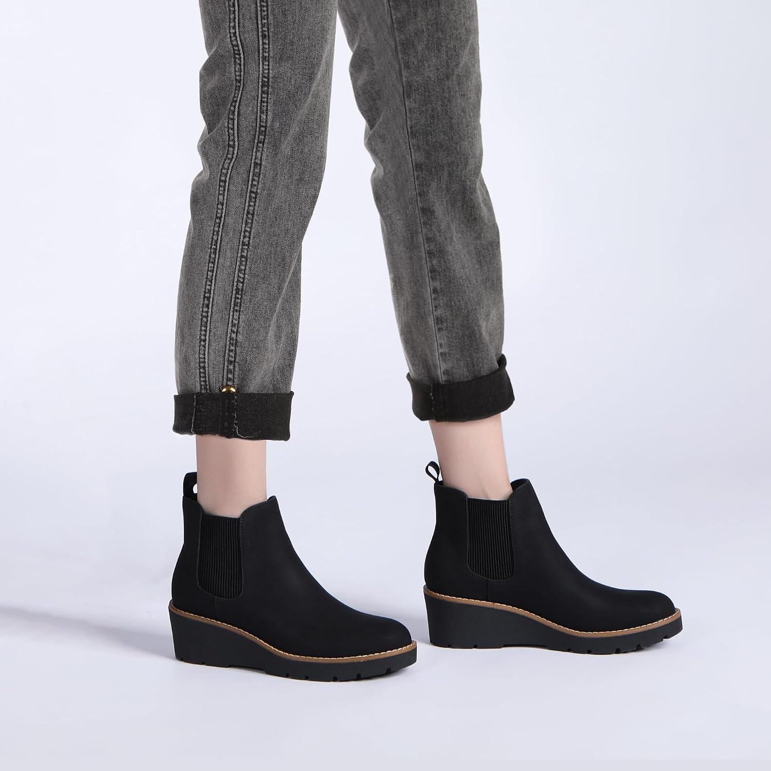 Detalle 2 de Athlefit Chelsea Wedge Boots 2-inch