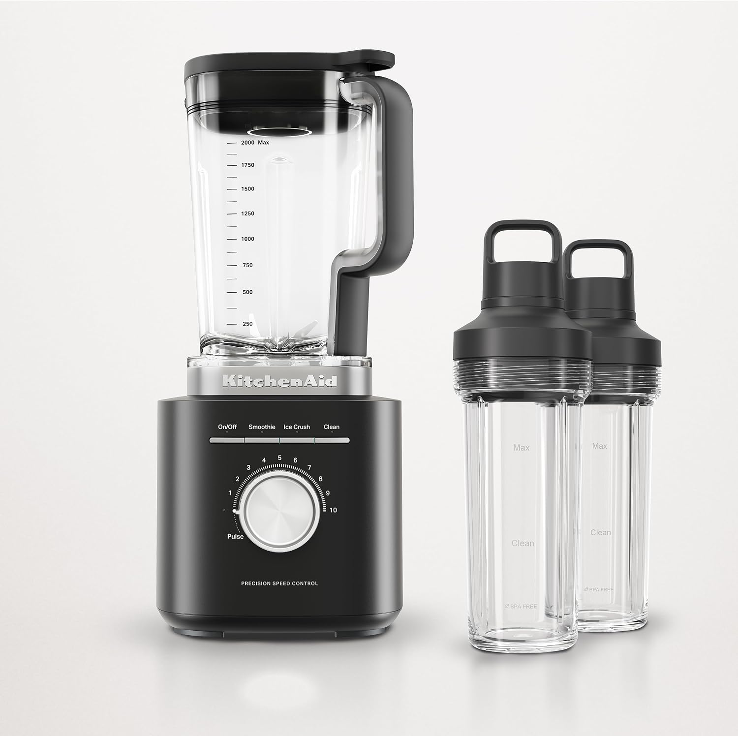 Detalle de KitchenAid Pure Power Blender KSB2078BM with 68 oz Jar and Two Personal Jars