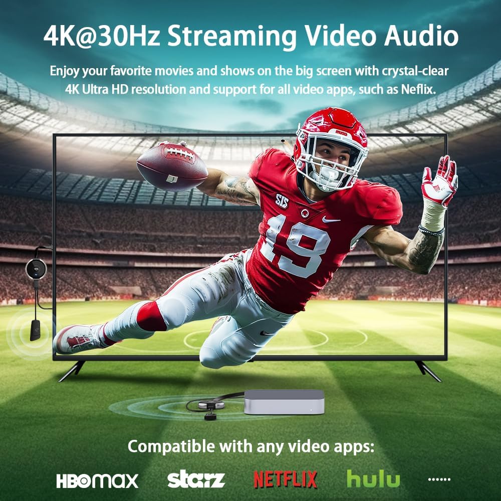 Thumbnail 2 de TIMBOOTECH Wireless HDMI Transmitter & Receiver 4K: a practical 50m wireless HDMI kit for presentations, home theater, and streaming
