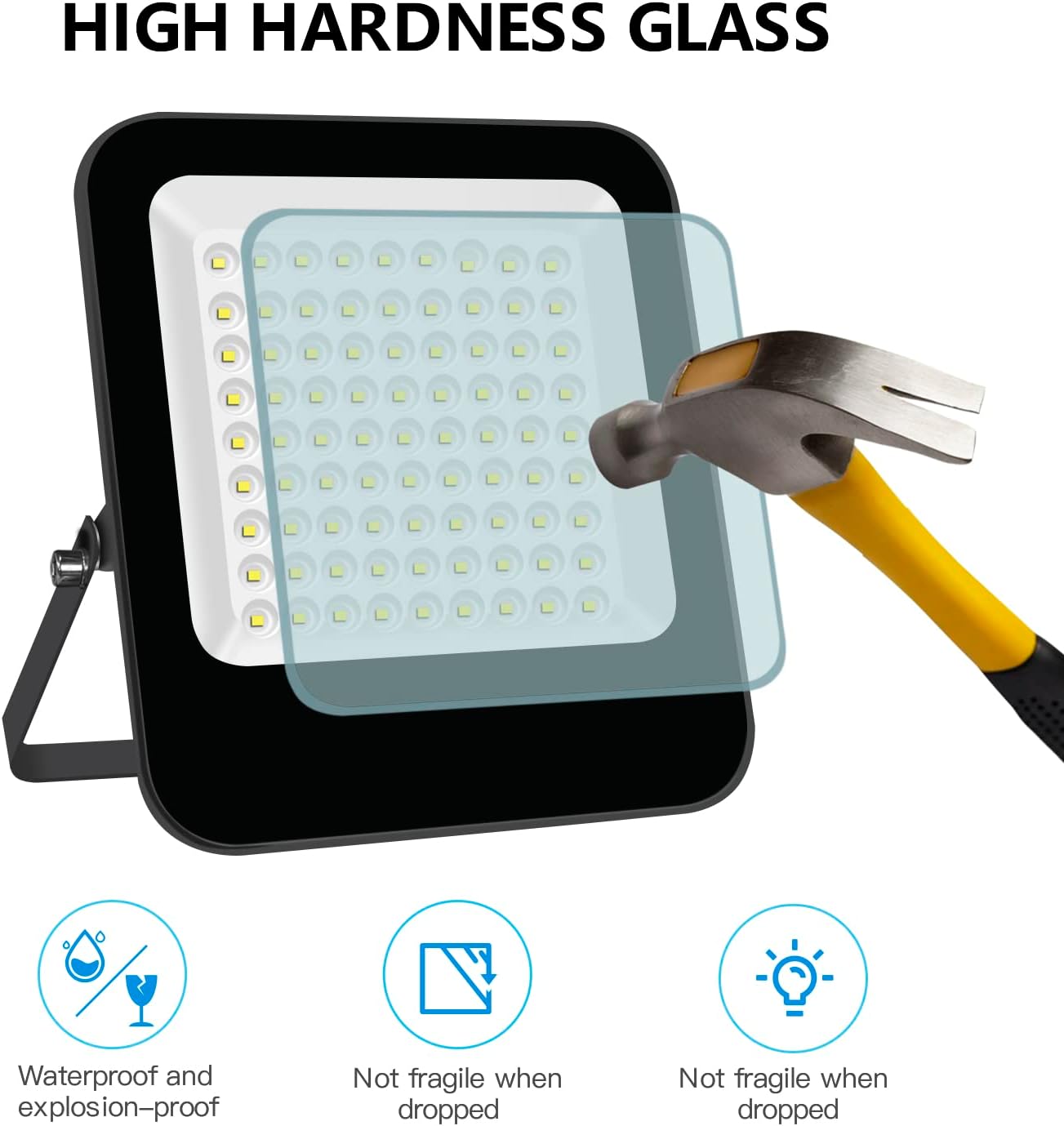 Thumbnail 5 de Projecteur LED Tayire 200W (20000 lm) 3000K IP65 pour extérieur, sécurité et éclairage de parkings