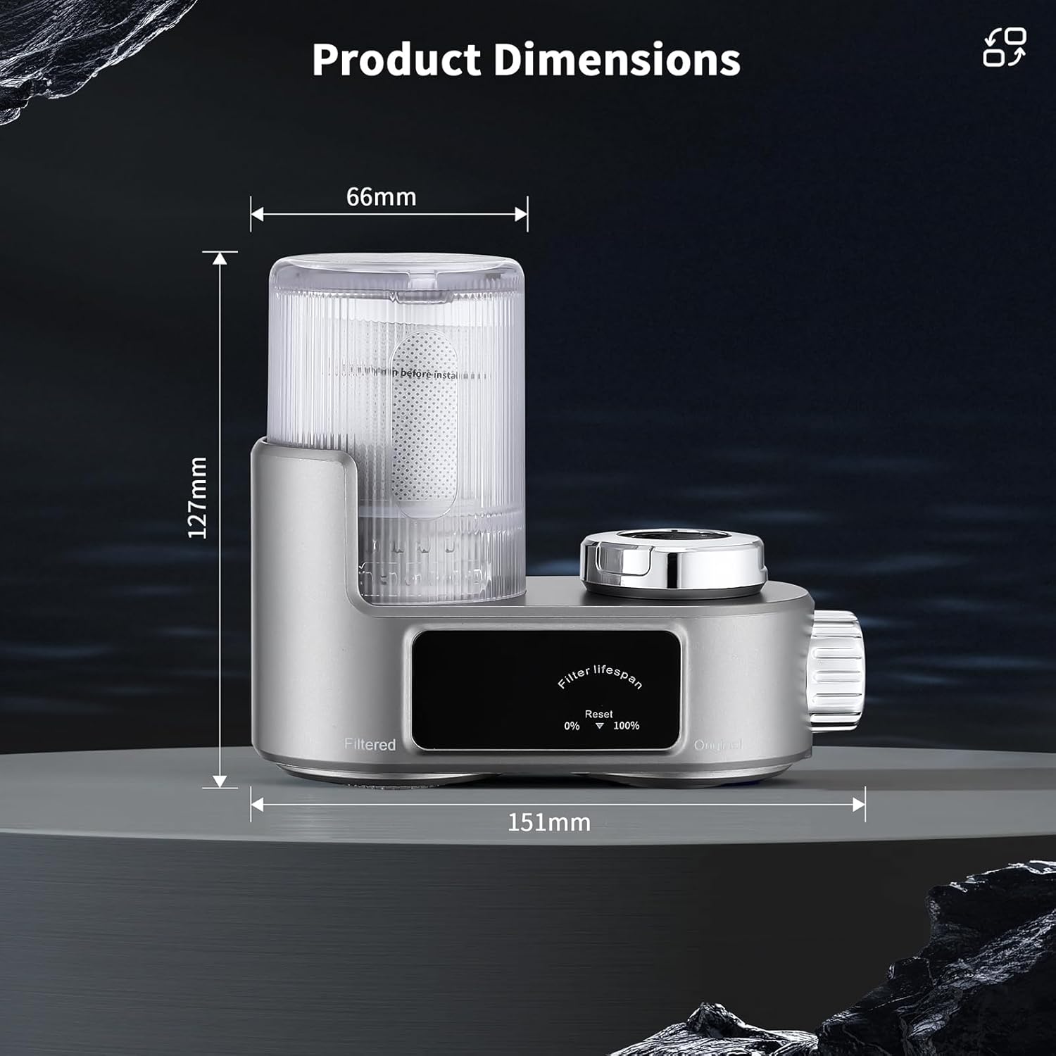 Thumbnail 1 de HOMELODY Wasserfilter Wasserhahn mit LED Anzeige 🚰