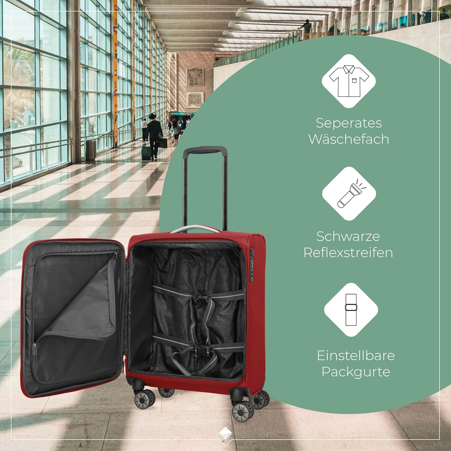 Thumbnail 3 de Travelite Jetpack Handgepäckkoffer 55x40x20 cm – ultraleicht, 1,9 kg, für Ryanair & Condor