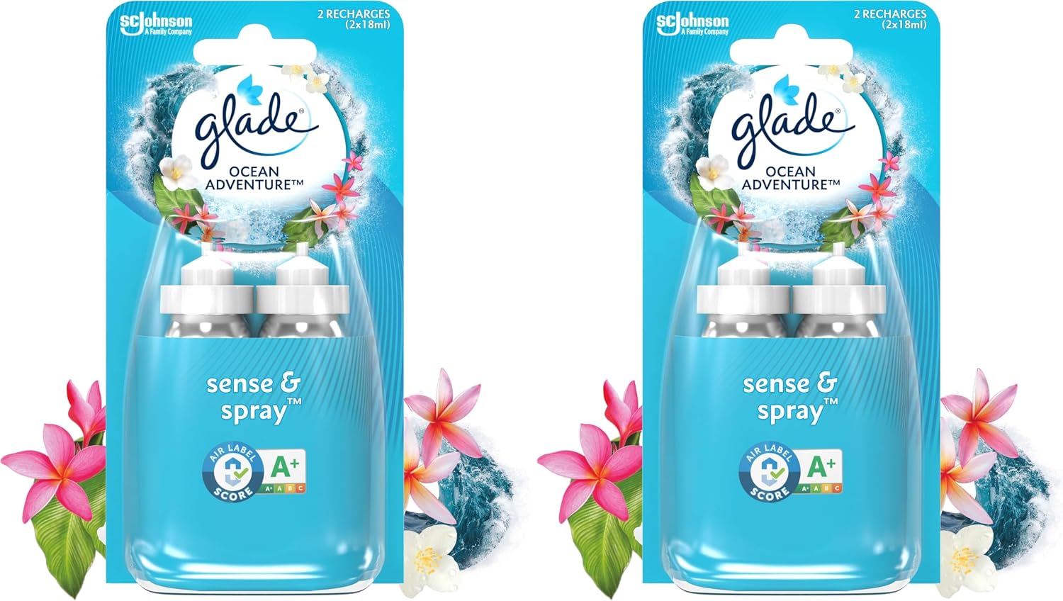 Thumbnail 5 de Glade Sense & Spray Doppia Ricarica Ocean Adventure – Profumatore automatizzato con set da 2 ricariche da 18 ml