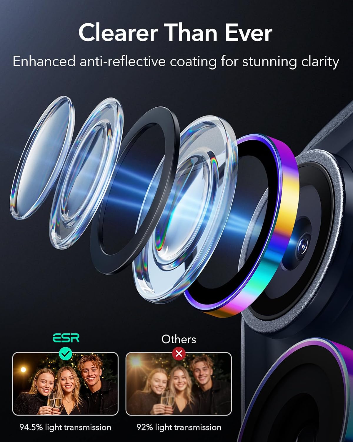 Thumbnail 4 de ESR Camera Lens Protector for iPhone 17 Pro Max, 1 pack