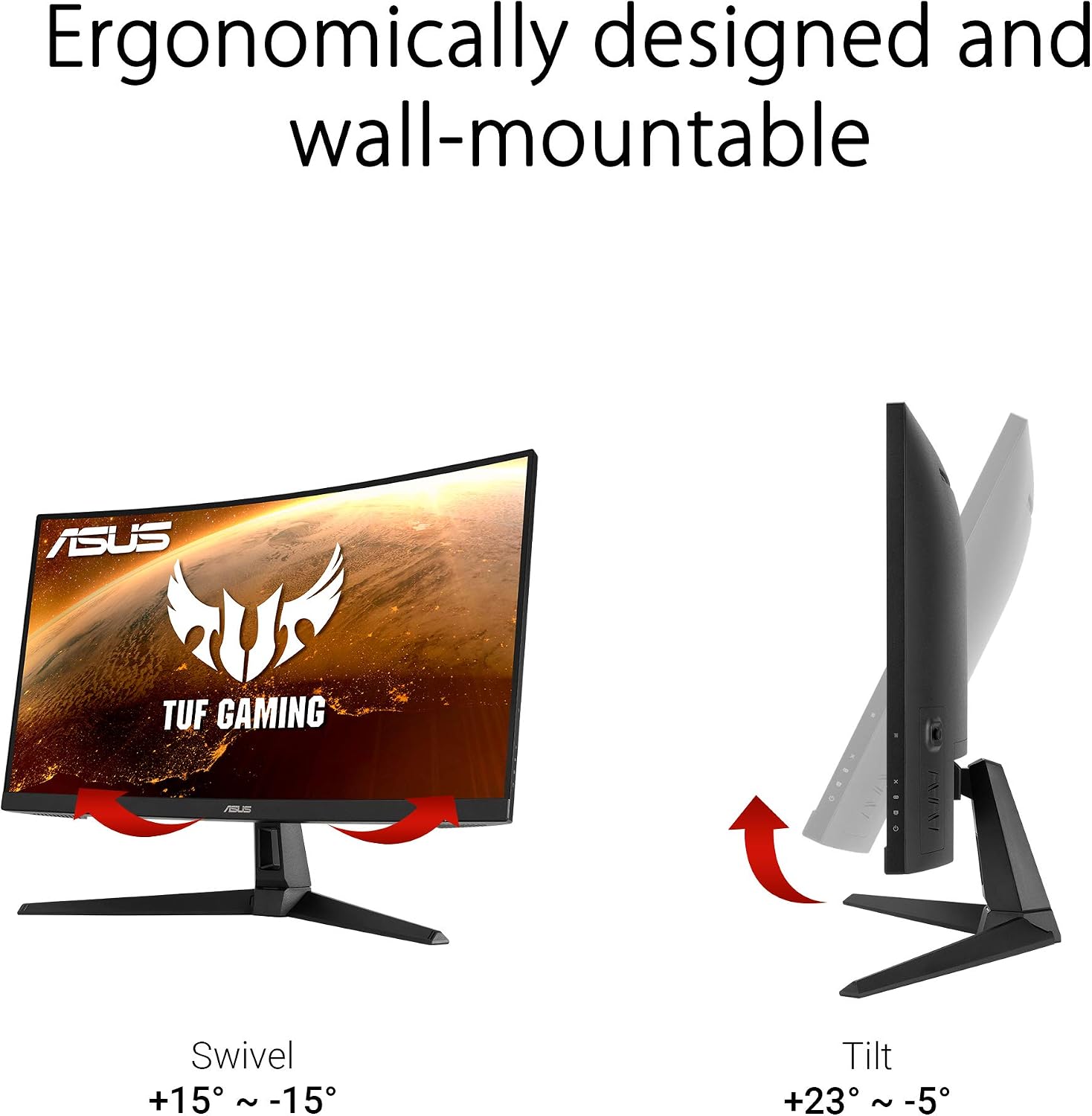 Thumbnail 6 de ASUS TUF VG27VH1B 27” Curved Gaming Monitor