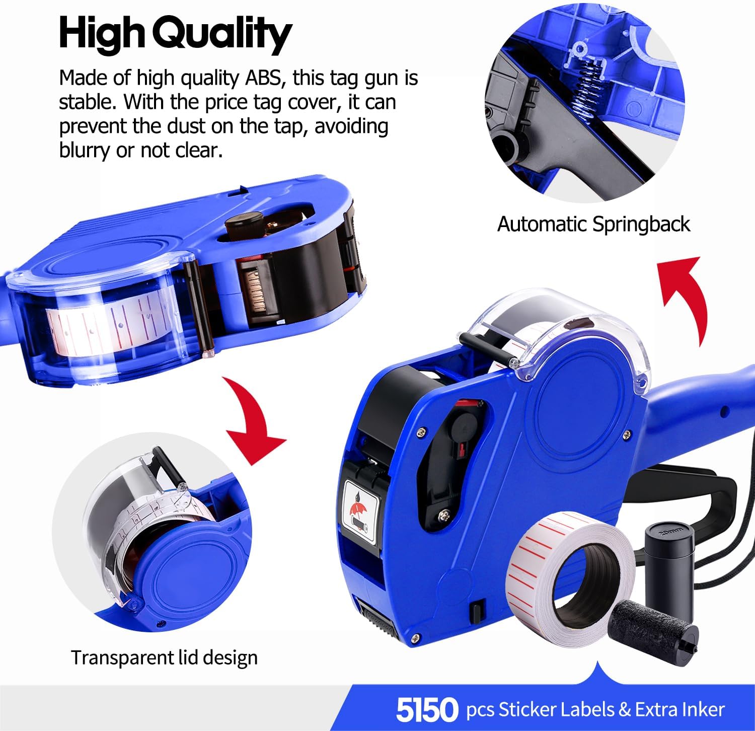 Thumbnail 6 de KPX MX5500 Pistolet d'étiquettes 5150 autocollants 🏷️