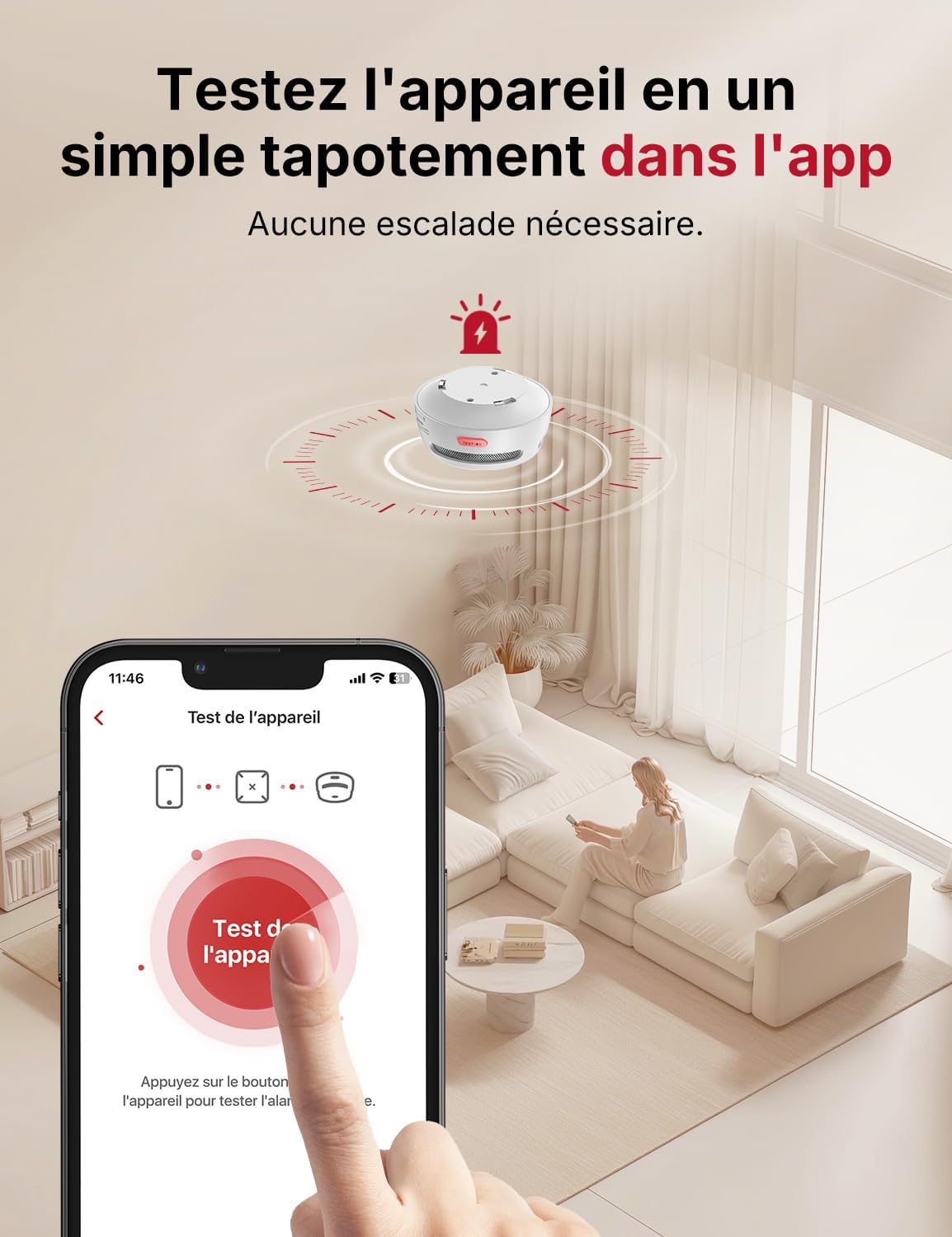 Thumbnail 5 de X-Sense FS61 détecteur de fumée connecté 50 🏠