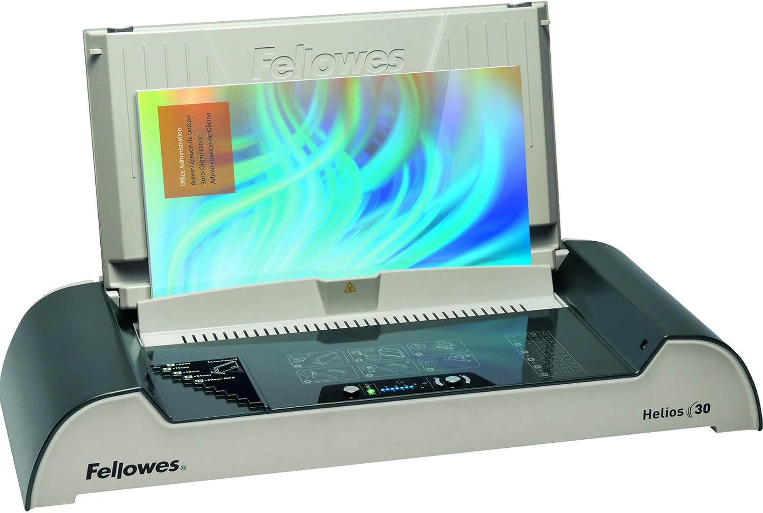 Detalle de Fellowes Thermobindegerät Helios 30 – bis zu 300 Blatt thermobinden mit 4 Minuten Aufwärmzeit
