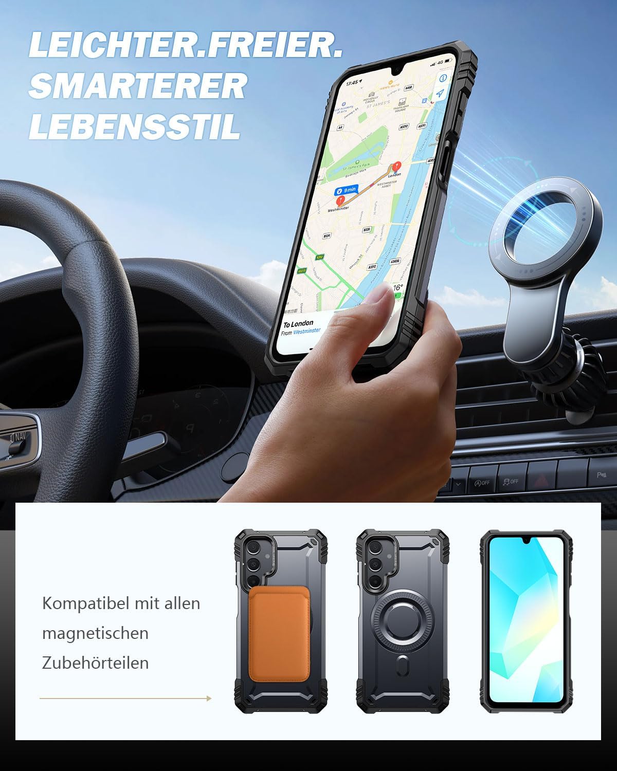 Detalle de Lanhiem Samsung Galaxy A16 Hülle 2 Schutzfolien