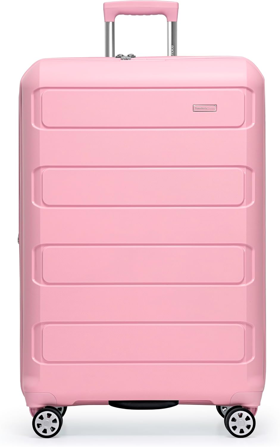 Detalle 2 de Traveler’s Choice Pagosa 26-Inch Hardshell Expandable Spinner Luggage (Pink)