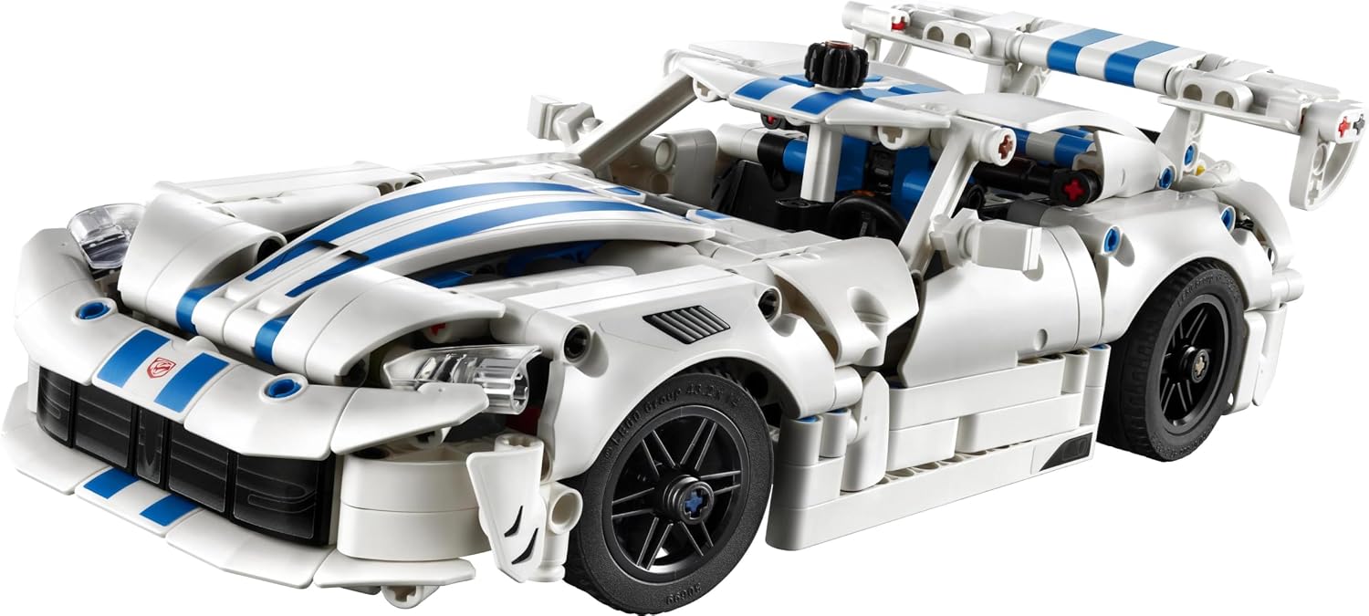Detalle 2 de LEGO Technic 42234 Dodge Viper GTS-R model car with V10 engine and steering