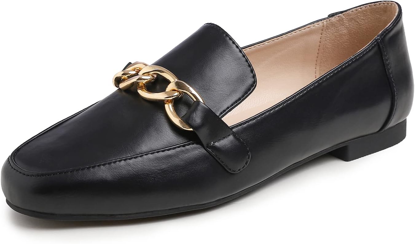 Detalle de Feversole Women's Fashion Dress Comfort Low Heel Office Penny Loafer Flats