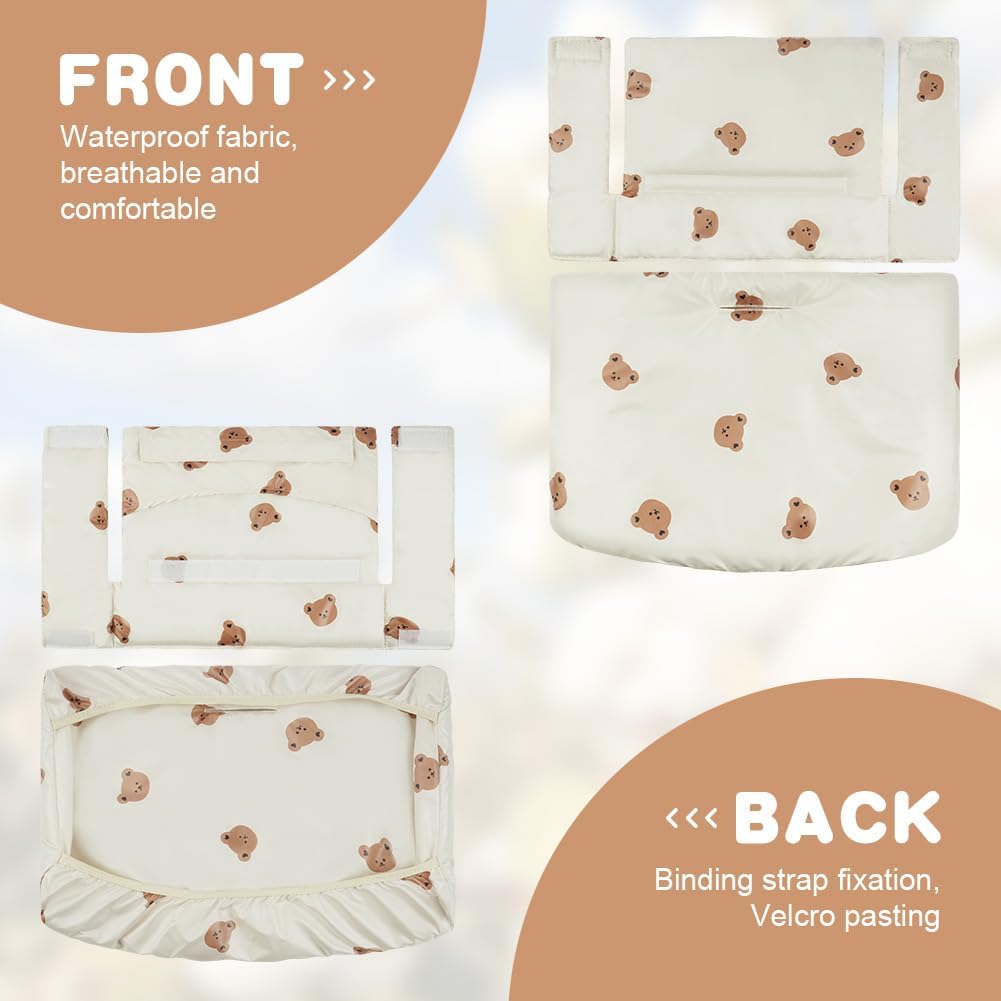 Detalle de Vicloon 4834802 Bear High Chair Cushions, Cotton, Waterproof and Wipe-Clean