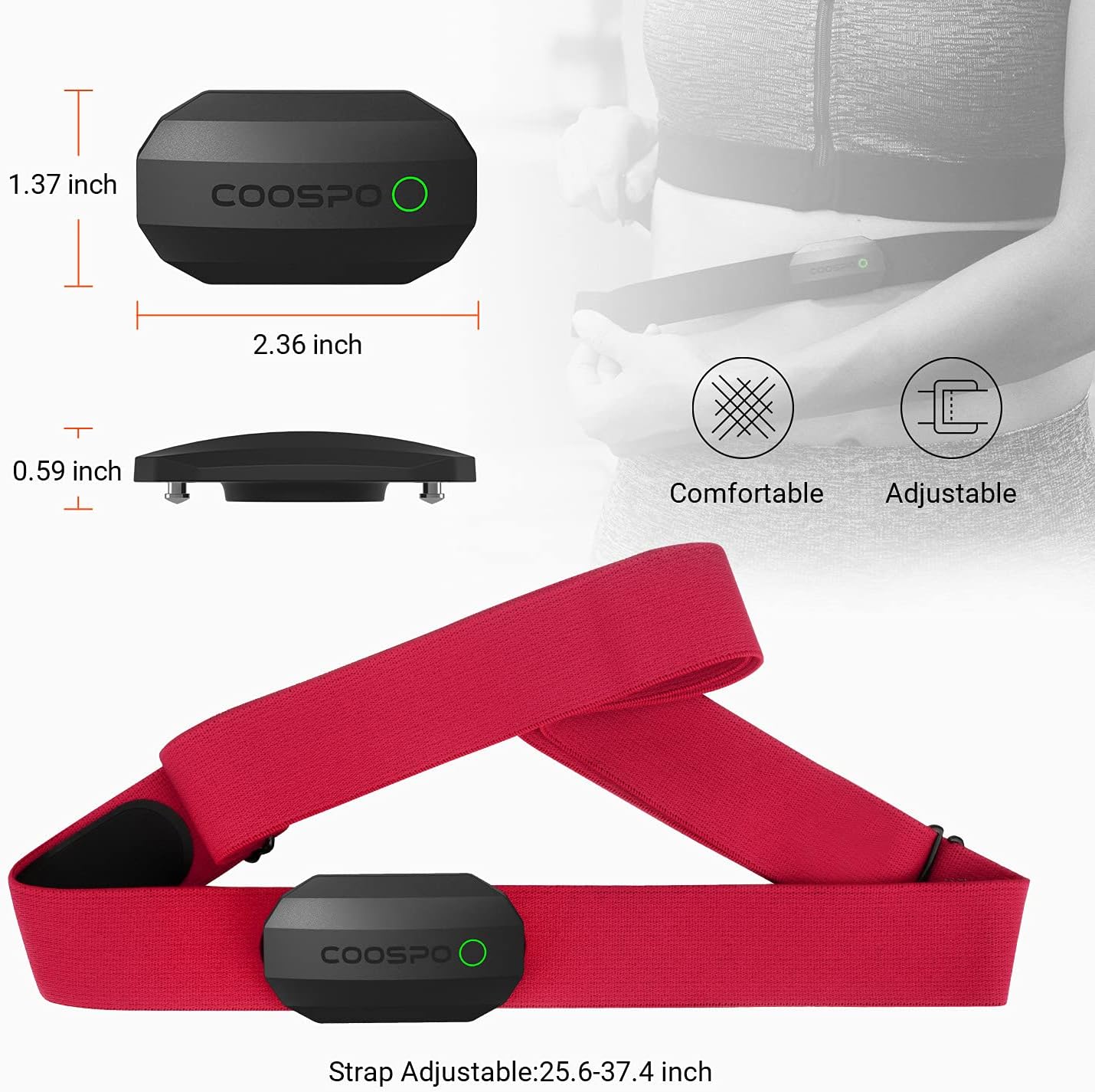 Thumbnail 5 de COOSPO Chest Heart Rate Monitor 45g