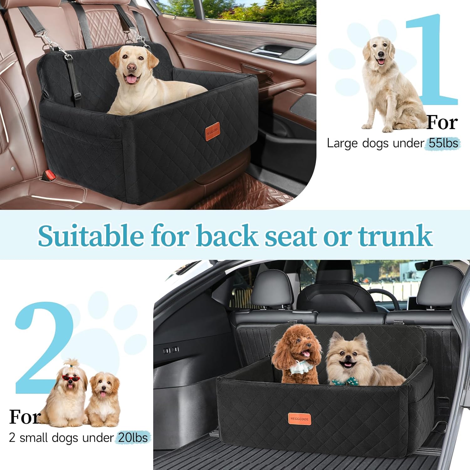 Thumbnail 4 de Hunde Autositz 29,5" für mittlere Hunde