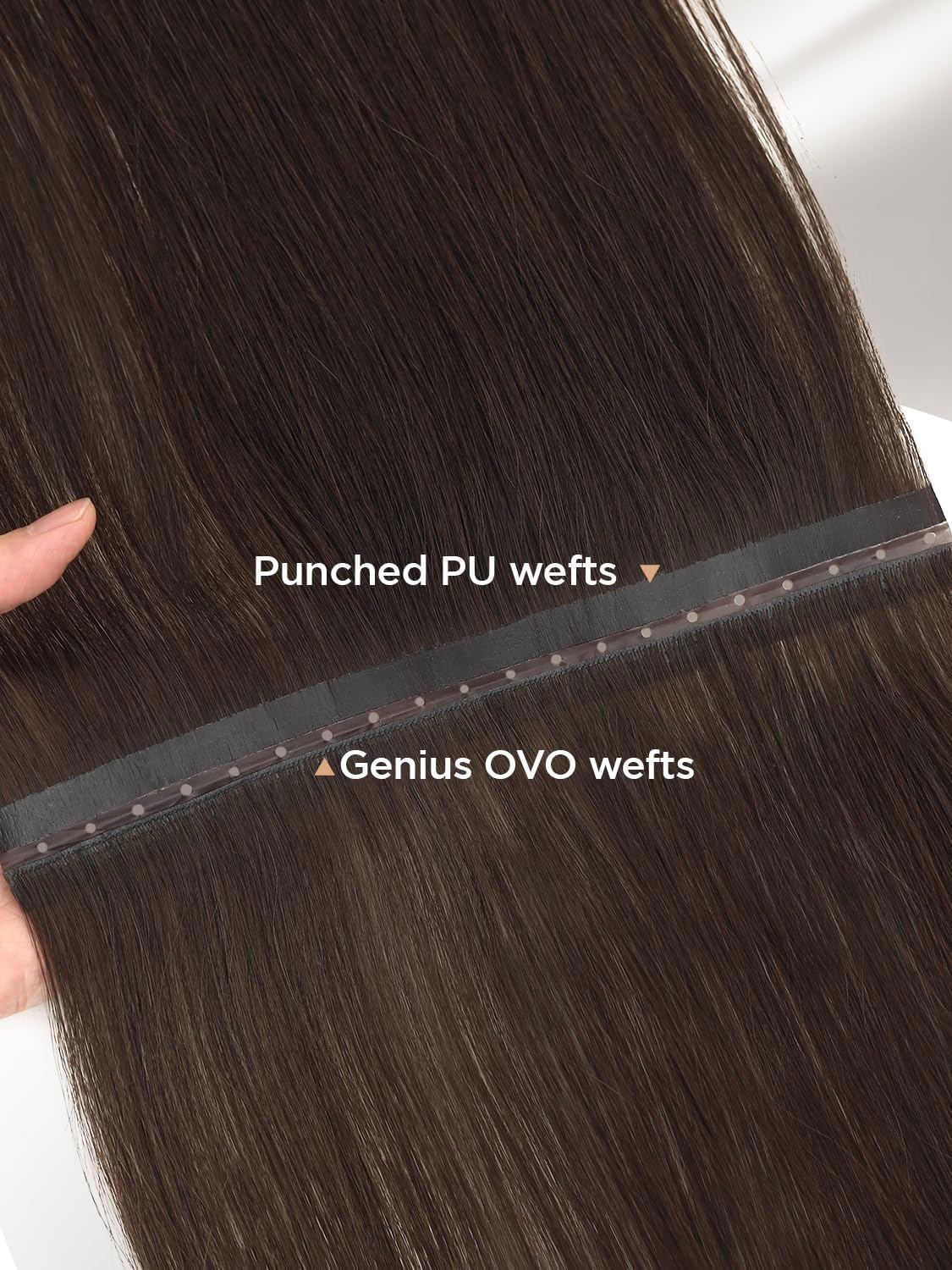 Thumbnail 3 de FANCEE Butterfly Genius OVO Weft Human Hair Extensions (22-inch, 100g) in Brown