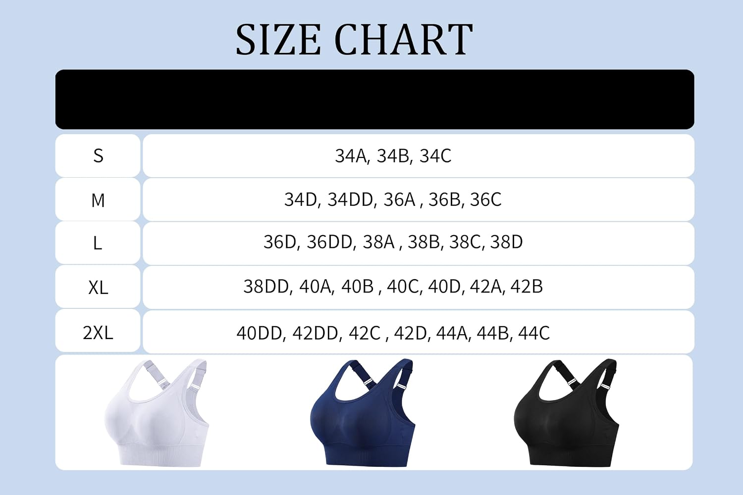 Thumbnail 5 de Litherday Reggiseno Sportivo Donna Alto Impatto Senza Ferretti con Coppe Estraibili e Schiena a Vogatore – Taglie S-XXL