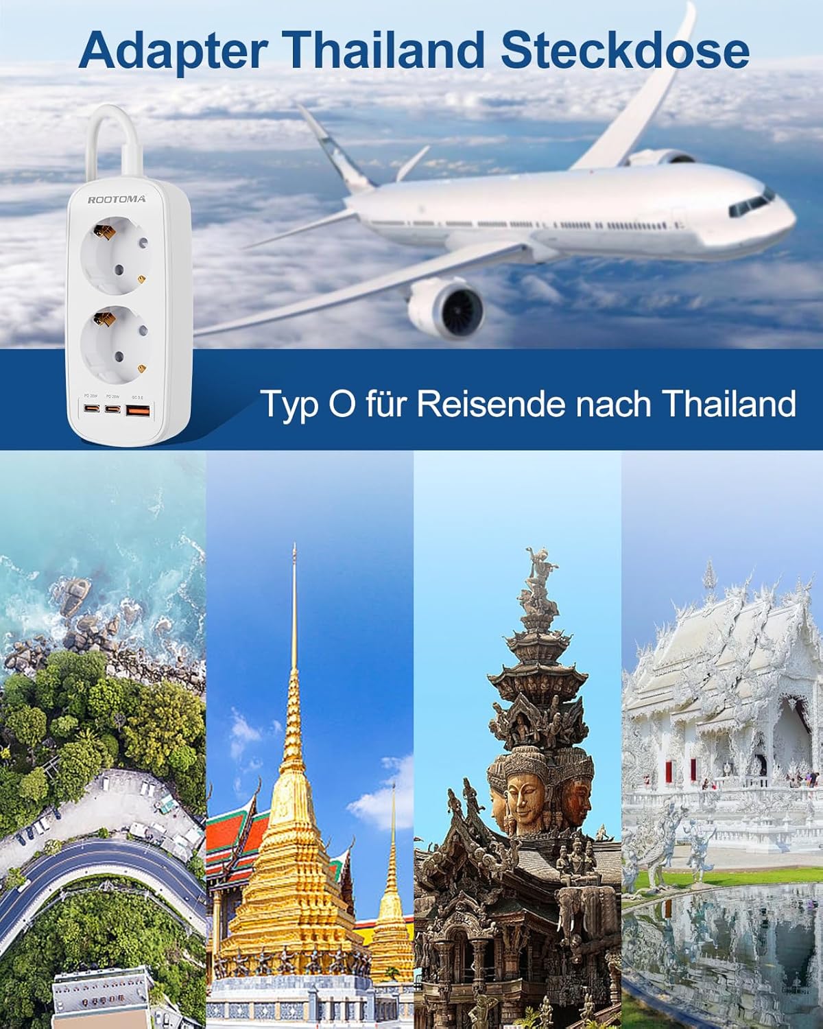 Thumbnail 4 de Reiseadapter Thailand 1,5 m 🔌