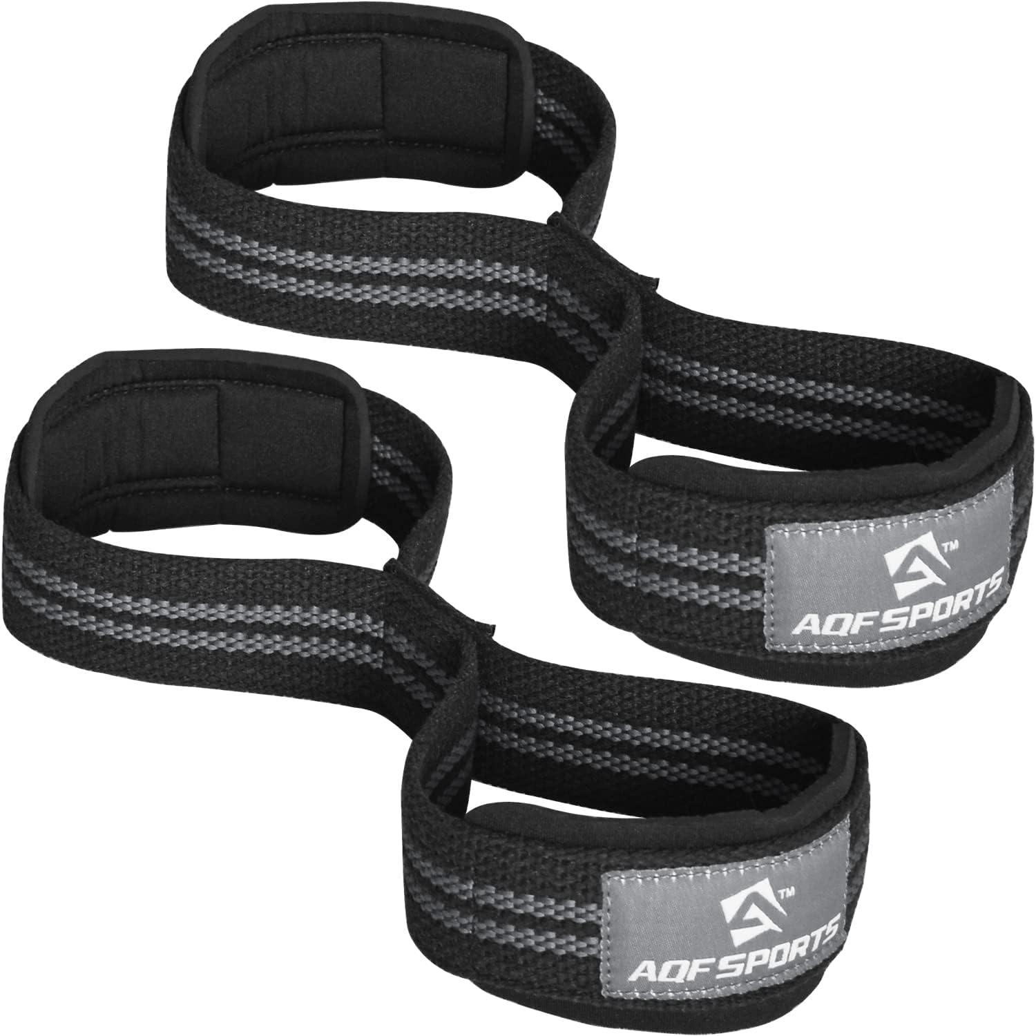 Detalle 2 de AQF Figure 8 weight lifting straps with padded cuff support (pair)