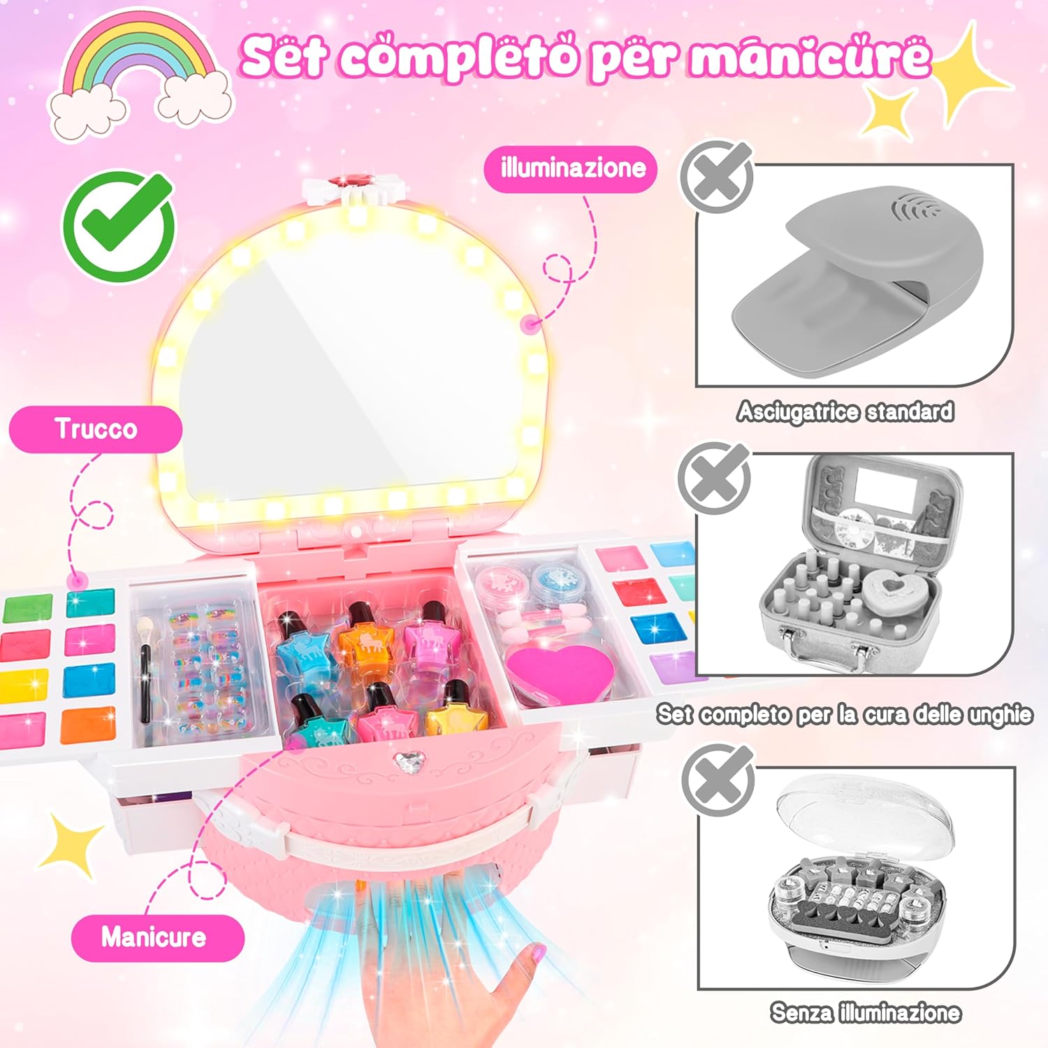 Detalle de Herenear kit manicure bambina 6-12 anni