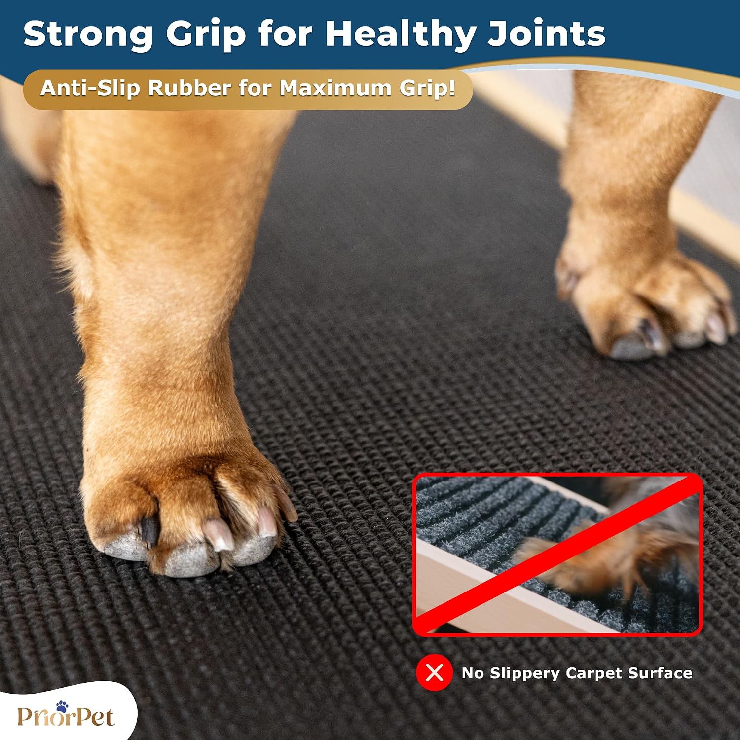 Thumbnail 2 de PRIORPET Birchwood Foldable Dog Ramp for Couch – Adjustable 7" to 20