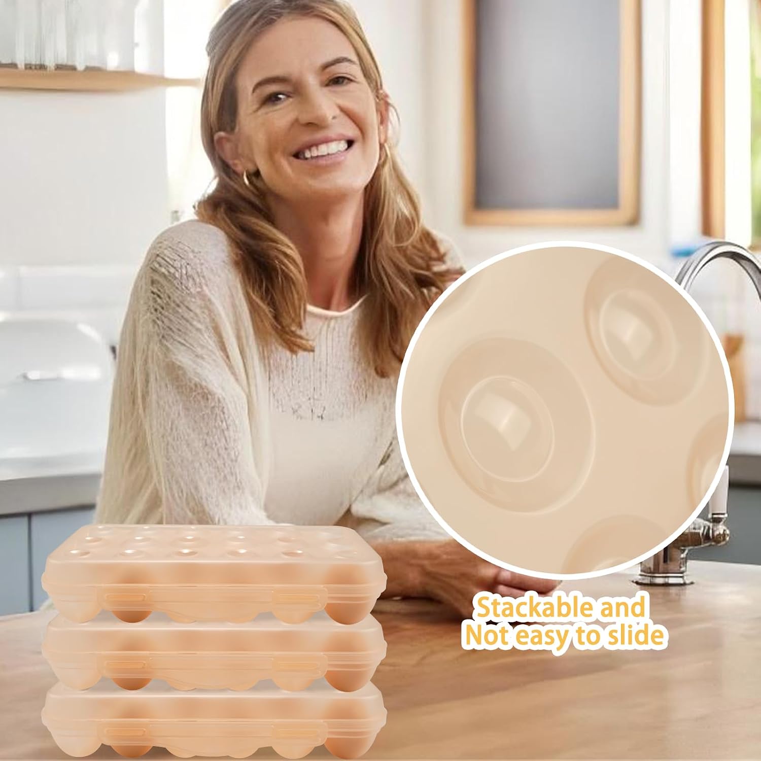 Detalle 2 de VolksRose Egg Storage Container for 18 Eggs