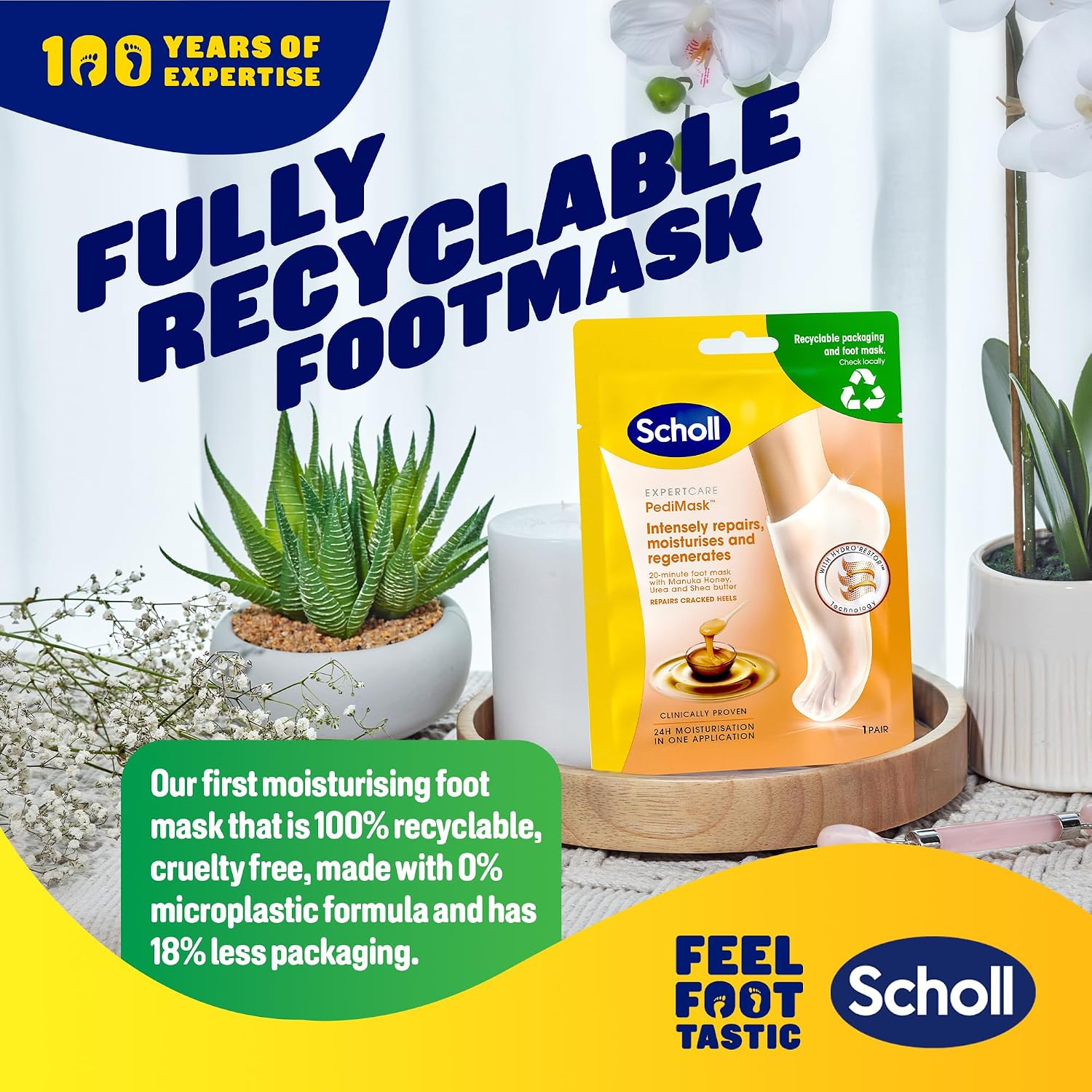Detalle 2 de Scholl ExpertCare PediMask Foot Mask Socks 4-Pairs