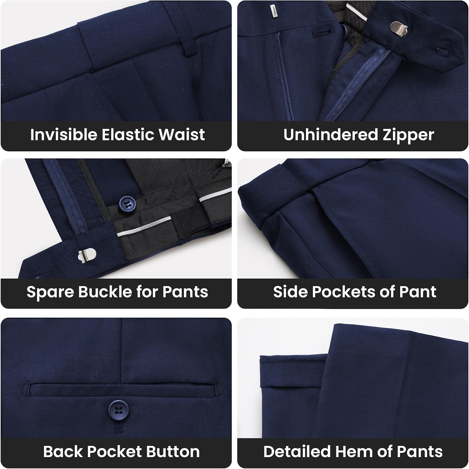 Detalle de MAGE MALE Men's Suit Set in Polyester-Rayon Blend
