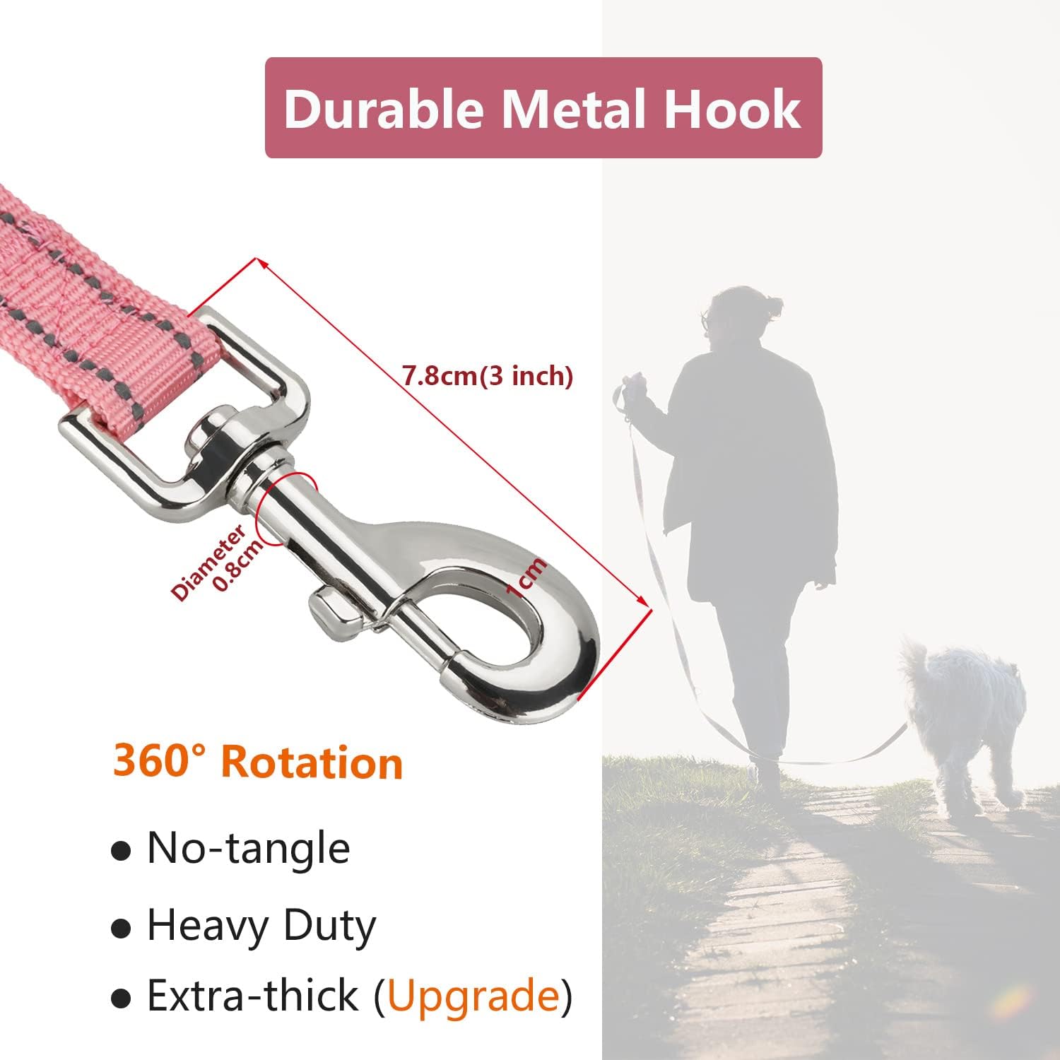 Detalle 2 de Petiry Training Lead 3m reflective long line leash