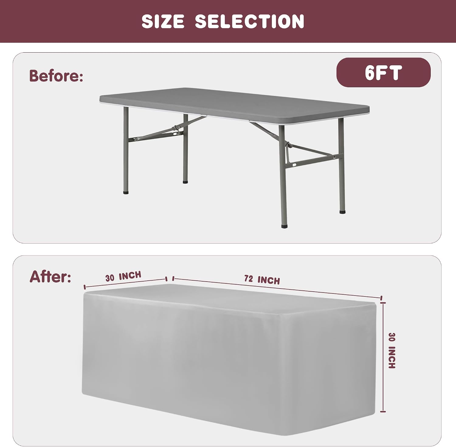 Thumbnail 5 de HolidayIdeas Fitted Table Covers 72 x 30 in ๐